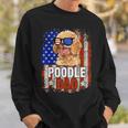Poodle Dad 4Th Of July American Flag Glasses Dog Men Boy Sweatshirt Gifts for Him