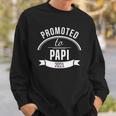 Promoted To Papi Est 2021 Gift First Time Dad Fathers Day Sweatshirt Gifts for Him