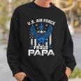 Proud Papa Us Air Force American Flag - Usaf Sweatshirt Gifts for Him