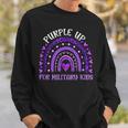 Purple Up For Military Kids Rainbow Military Child Month V2 Sweatshirt Gifts for Him