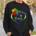 Rainbow Sunflower Love Is Love Lgbt Gay Lesbian Pride V2 Sweatshirt Gifts for Him