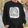 Rainbow We Are On A Break Lunch Lady Off Duty Summer Sweatshirt Gifts for Him