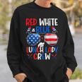 Red White Blue Lunch Lady Crew Sunglasses 4Th Of July Gifts Sweatshirt Gifts for Him