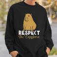 Respect The Capybara Funny Capybara Owners Animal Lover Sweatshirt Gifts for Him