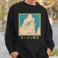 Retro 90S Japanese Aesthetic Waifu Anime Graphic Sweatshirt Gifts for Him