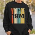 Retro Vintage 1974 48 Yrs Old Bday 1974 48Th Birthday Sweatshirt Gifts for Him