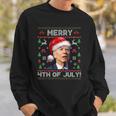 Santa Joe Biden Merry 4Th Of July Ugly Christmas Sweatshirt Gifts for Him