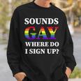 Sounds Gay Im In Gay Pride Lgbt Rainbow Flag Lgbtq Pride Sweatshirt Gifts for Him