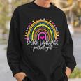 Speech Language Pathologist Rainbow Speech Therapy Gift Slp V2 Sweatshirt Gifts for Him