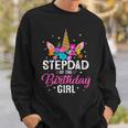 Stepdad Of The Birthday Girl Mother Gift Unicorn Birthday Sweatshirt Gifts for Him