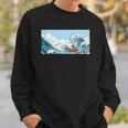 The Capybara On Great Wave Sweatshirt Gifts for Him
