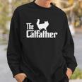 The Catfather Persian Cat Lover Funny Father Cat Dad Sweatshirt Gifts for Him