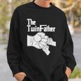The Twinfather Father Of Twins Fist Bump Sweatshirt Gifts for Him