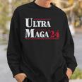 Ultra Maga Retro Style Red And White Text Sweatshirt Gifts for Him