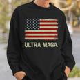 Ultra Maga United State Flag Sweatshirt Gifts for Him