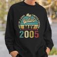 Vintage 17 Years Old May 2005 Decorations 17Th Birthday Sweatshirt Gifts for Him