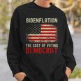 Vintage Old Bidenflation The Cost Of Voting Stupid 4Th July Sweatshirt Gifts for Him