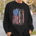 Vintage Usa American Flag Proud Us Army Veteran Papaw Funny Sweatshirt Gifts for Him