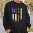 Vintage Usa Flag Proud Us Navy Daughter Veteran Military Sweatshirt Gifts for Him