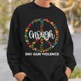 Wear Orange Peace Sign Enough End Gun Violence V2 Sweatshirt Gifts for Him