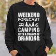 Weekend Forecast Camping With A Chance 21 Shirt Sweatshirt Gifts for Him