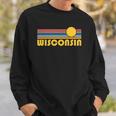 Wisconsin Retro Sunset - Wisconsin Sweatshirt Gifts for Him