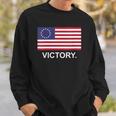 Womens Betsy Ross American Flag Victory Revolutionary War V-Neck Sweatshirt Gifts for Him