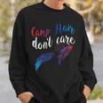 Womens Camp Hair Dont Care Tshirt Humorous FunnyShirt Sweatshirt Gifts for Him