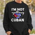 Womens Funny Im Not Yelling Im Cuban Flag Proud Gag Gift Sweatshirt Gifts for Him