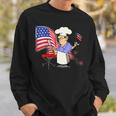 Womens Funny Patriotic All American Dad 4Th Of July Flag Bbq Men Sweatshirt Gifts for Him
