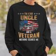 Womens Im A Dad Uncle And A Veteran Fathers Day Fun 4Th Of July Sweatshirt Gifts for Him