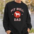 Womens Pit Bull Dad V-Neck Sweatshirt Gifts for Him
