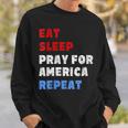 Womens Pray For America Patriotic Christian Saying 4Th Of July Meme Sweatshirt Gifts for Him