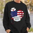 Womens Respiratory Therapist Love America 4Th Of July For Nurse Dad Sweatshirt Gifts for Him