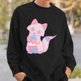 Womens Trans Pride Kawaii Fox Transgender Sweatshirt Gifts for Him