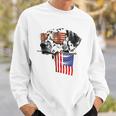 4Th Of July Fun American Flag Dalmatian Dog Lover Gift Sweatshirt Gifts for Him