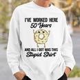50 Year Co-Worker Fifty Years Of Service Work Anniversary Sweatshirt Gifts for Him