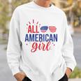 All American Girl 4Th Of July Girls Kids Sunglasses Family Sweatshirt Gifts for Him