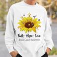 Brain Cancer Awareness Faith Hope Love Sweatshirt Gifts for Him