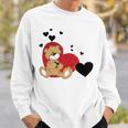 Cartoon Animal Happy Loving Teddy Bear Sweatshirt Gifts for Him