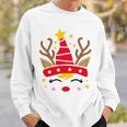 Christmas Unicorn Face Santicorn Cute V2 Sweatshirt Gifts for Him