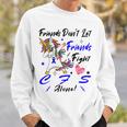 Friends Dont Let Friends Fight Chronic Fatigue Syndrome Cfs Alone Unicorn Blue Ribbon Chronic Fatigue Syndrome Support Cfs Awareness Sweatshirt Gifts for Him