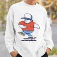 Funny Skater Cartoon Skateboarder Riding Skateboard Gift Sweatshirt Gifts for Him