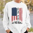 Funny Ultra Maga Vintage American Flag Ultramaga Retro Sweatshirt Gifts for Him