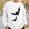 Halloween Two Bats Pattern Sweatshirt Gifts for Him