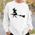 Halloween Young Scary Witch On Broom Pattern Sweatshirt Gifts for Him