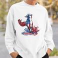 Horse 4Th Of July Women Girls American Flag Usa Horse Sweatshirt Gifts for Him