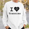 I Love Trannies Heart Car Lovers Gift Sweatshirt Gifts for Him