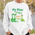 Kids My Mimi And Papa Love Me Dinosaur Grandson Sweatshirt Gifts for Him