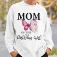 Mom 1St First Birthday Matching Family Butterfly Floral Sweatshirt Gifts for Him